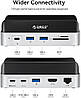 ORICO VS10 MiniDock - док-станція та підставка 10-в-1 для Mac mini M4, алюмінієвий концентратор із корпусом для SSD M.2, 10 Гбіт/с, фото 4