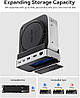ORICO VS10 MiniDock - док-станція та підставка 10-в-1 для Mac mini M4, алюмінієвий концентратор із корпусом для SSD M.2, 10 Гбіт/с, фото 5