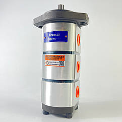 Шестеренний гідравлічний насос тандем 222A11/8/6X120JD (11+8+6см3, 1500 об/хв, 250 бар)