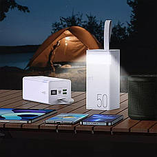 Повербанк для роутера REMAX RPP-321 на 50000 mAh зі швидким заряджанням powerbank + usb шнур для вайфай роутера 5В на 12В — Синій, фото 5