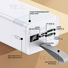 Повербанк для роутера REMAX RPP-321 на 50000 mAh зі швидким заряджанням powerbank + usb шнур для вайфай роутера 5В на 12В — Синій, фото 2