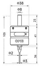 Трикоординатний прецизійний зонд CF-38, 3D-тригерний центрошукач, цифровий сенсорний детектор країв, Type-C, фото 4