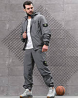 Чоловічий спортивний костюм Stone Island сірий, Спортивний костюм Stone Island
