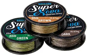 Повідковий матеріал Kryston Super Nova Solid Bag Supple Braid 35 lb Weed Green