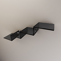 Полиця з тонованого скла 800х200х300 мм