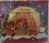 Адвент календар з прикрасами Набір для створення браслетів Новорічний у стилі Pandora на 24 віконця., фото 3