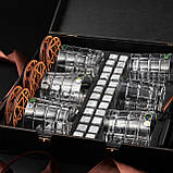 Подарунковий набір 6 кришталевих склянок для віскі зі стеатитовими охолоджувальними каменями для ідеального подарунка чоловікові, фото 4