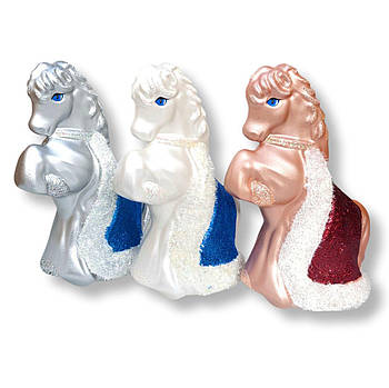 Новорічні іграшки символ 2026 року Коня 21 см