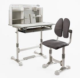 Парта зі стільчиком S-82045 з лампою, з полицями,  регулювання висоти і нахилу
