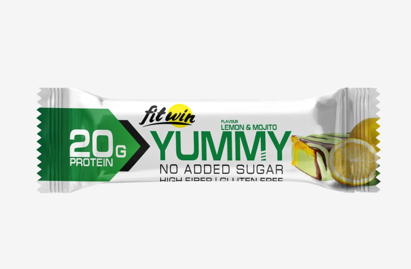 Протеїновий батончик YummY 55 г Лимон-Мохіто Lemon and Mojito FitWin, фото 1