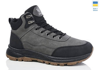 Черевики чоловічі зимові 8 пар у ящику сірого кольору 40-45