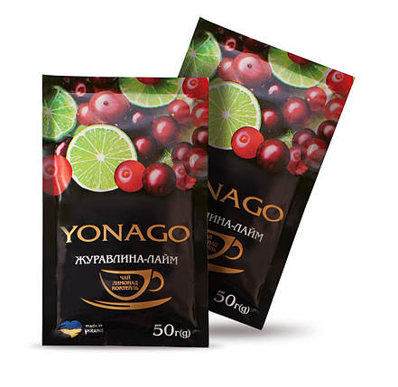 Концентрат напитка жидкий Чай Клюква–Лайм YONAGO, 50 г, фото 1