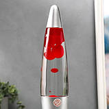 Лава лампа 41 см червона, корпус металевий, фото 2