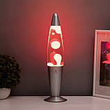 Лава лампа 41 см червона, корпус металевий, фото 3