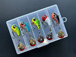 Набір Тейл-Спінер блешня TL spinner Tail Spin Columbia 14 g (5 шт+коробка)