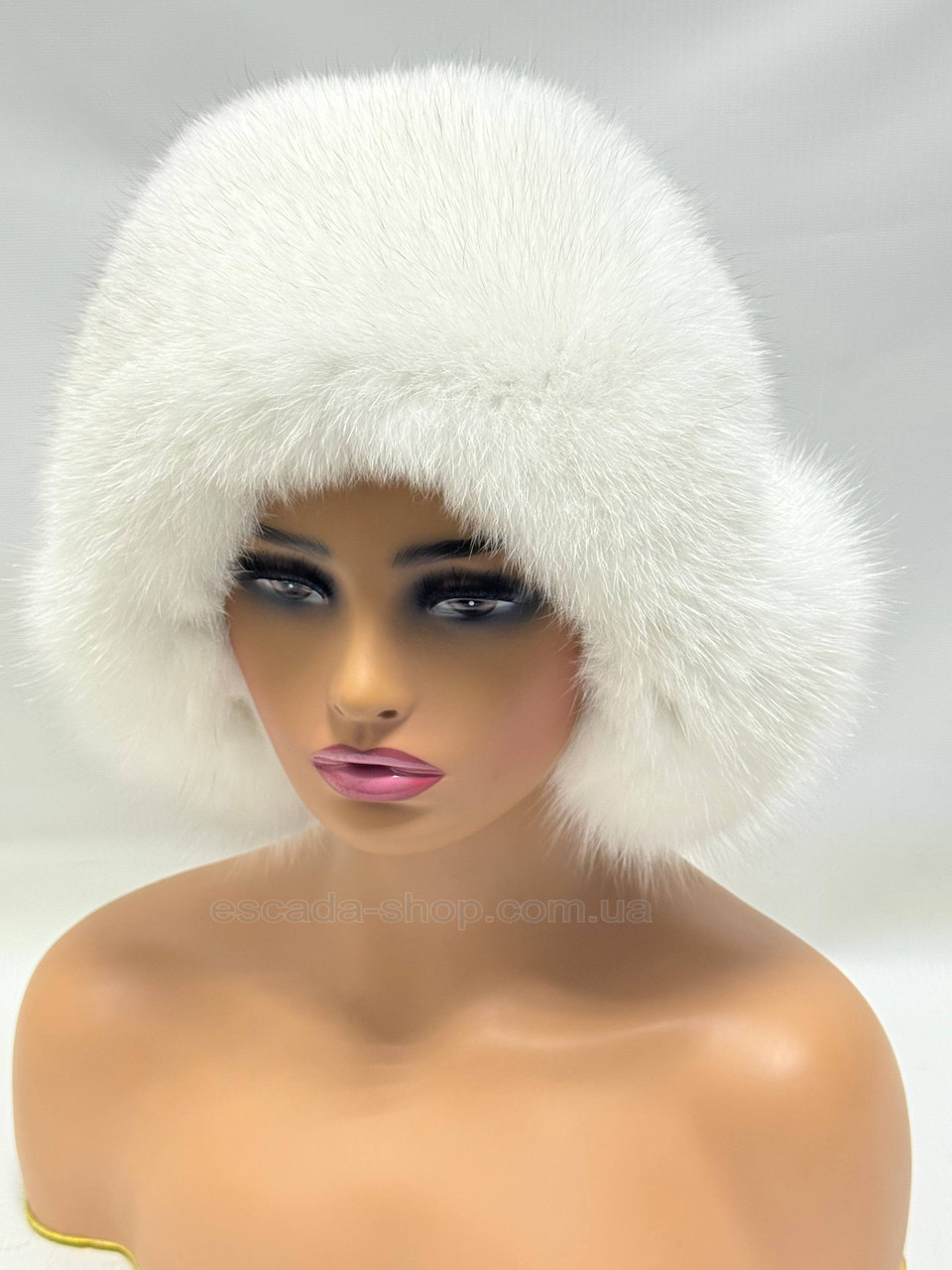 Шапка жіноча з хутра песця "Вушанка", фото 1
