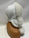 Шапка жіноча з хутра песця "Вушанка", фото 2
