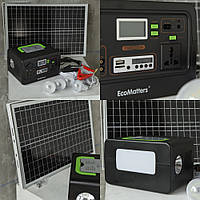 Переносна зарядна станція ecomatters із сонячною панеллю для кемпінгу