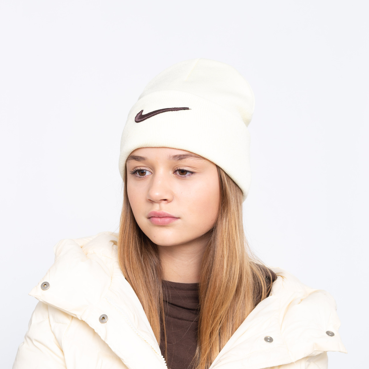 Шапка "Домік" Nike крем+шоколад