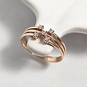 Каблучка золота жіноча з білими фіанітами 2.37