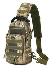 Тактичний рюкзак-сумка через плече МС77 Мультикам. Сумка-слінг однолямкова кросбек