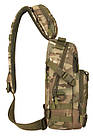 Тактичний рюкзак-сумка через плече МС77 Мультикам. Сумка-слінг однолямкова кросбек, фото 2