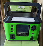 Портативні електростанції 1000W, 220V Зарядні станції ZXX Super Power об'єм батареї 500Wh Станція заряджання з розеткою і ліхтарем, фото 5