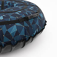 Тюбінг Абстракція Синій 120 см Ватрушки надувні для катання Льодянка надувна