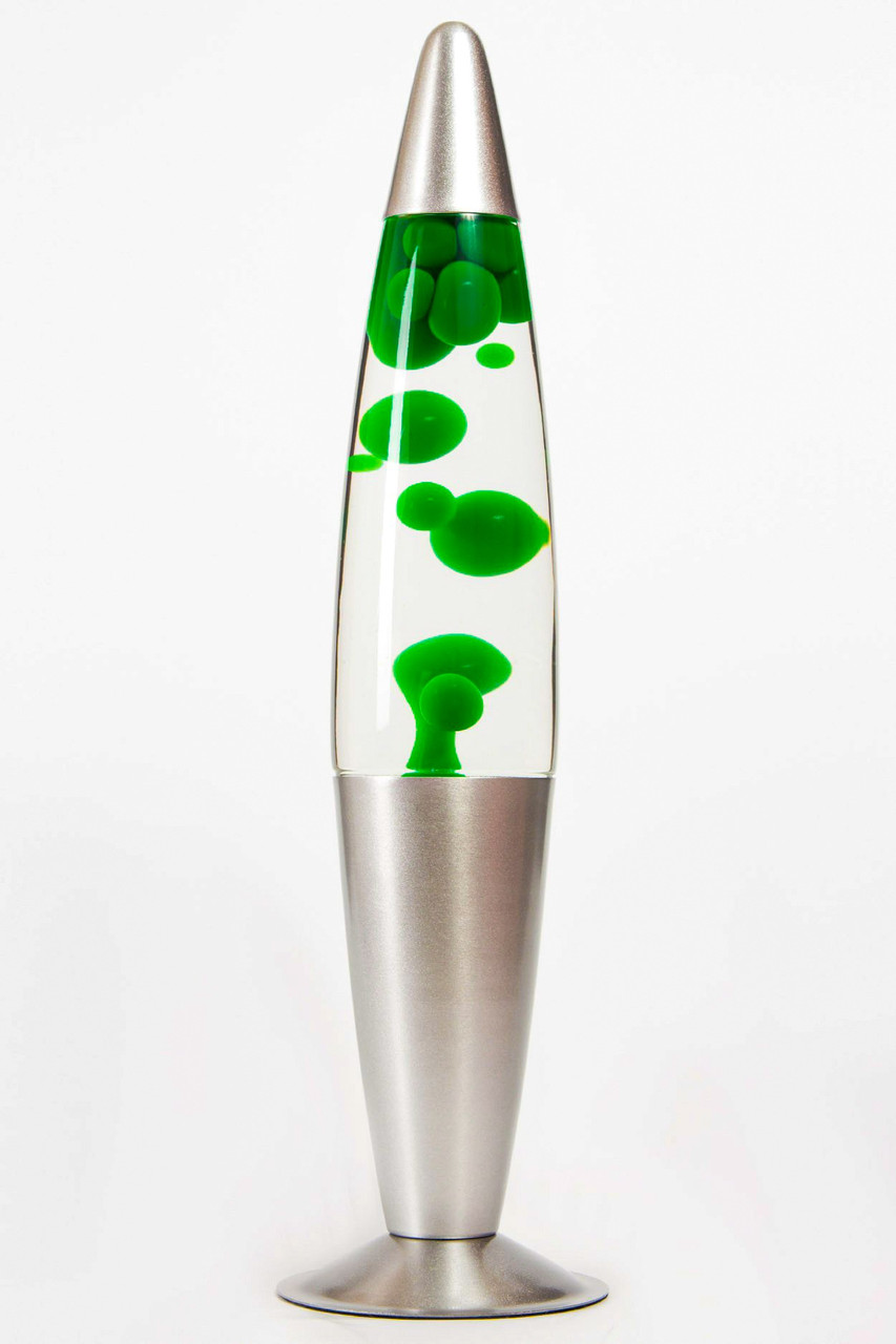 Лава лампа 41 см зелена, корпус металевий, фото 1