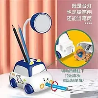 Настільна лампа Jingle Cat Car зі стругачкою для олівців, фото 1