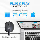 USB мікрофон KLIM Talk (2024) чорний — професійний настільний динамічний мікрофон з поп-фільтром і HD звуком, фото 6