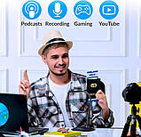 USB мікрофон KLIM Talk (2024) чорний — професійний настільний динамічний мікрофон з поп-фільтром і HD звуком, фото 4