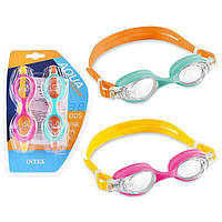 Дитячі окуляри для плавання 2 пари в комплекті Intex 55693 із захистом від UV і антифогом (вік 3-8 років)