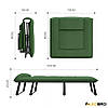 Розкладне ліжко (розкладачка) із вбудованим матрацом LEOBRO Green (LB-FB-S1-GRN) для дому кемпінгу офісу, фото 2