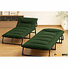 Розкладне ліжко (розкладачка) із вбудованим матрацом LEOBRO Green (LB-FB-S1-GRN) для дому кемпінгу офісу, фото 4