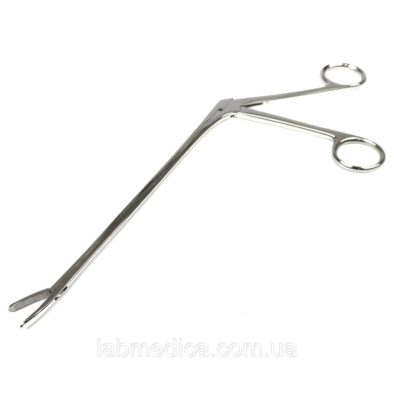Щипці вагінальні для сторонніх тіл дитячі No 2 за Mathieu. Довжина 25,3 см, довжина дула 18 см, довжина р.ч. 15, фото 1