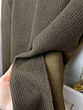 Трикотаж-ангора вязаний Темно-оливковий, фото 4