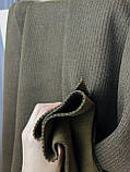 Трикотаж-ангора вязаний Темно-оливковий, фото 5