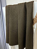 Трикотаж-ангора вязаний Темно-оливковий, фото 2