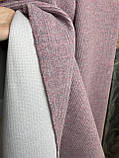 Трикотаж-ангора вязаний Рожево-сірий туман, фото 8