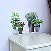 Інтер'єрна наклейка на стіну 90*30 см сукуленти 2 шт, самоклеючі 3d наклейки на стіну, фото 3