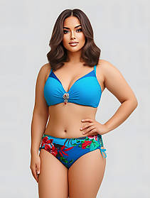 Поділений купальник Sisianna 3181356 синій 50 52 54 56 58 60 розмір