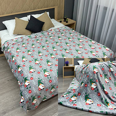 Плед-покривало Decorator WellSoft з різдвяним принтом, Двоспальний, 200, 220