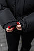Пуховики зимові жіночі молодіжні XS-L чорний, фото 8