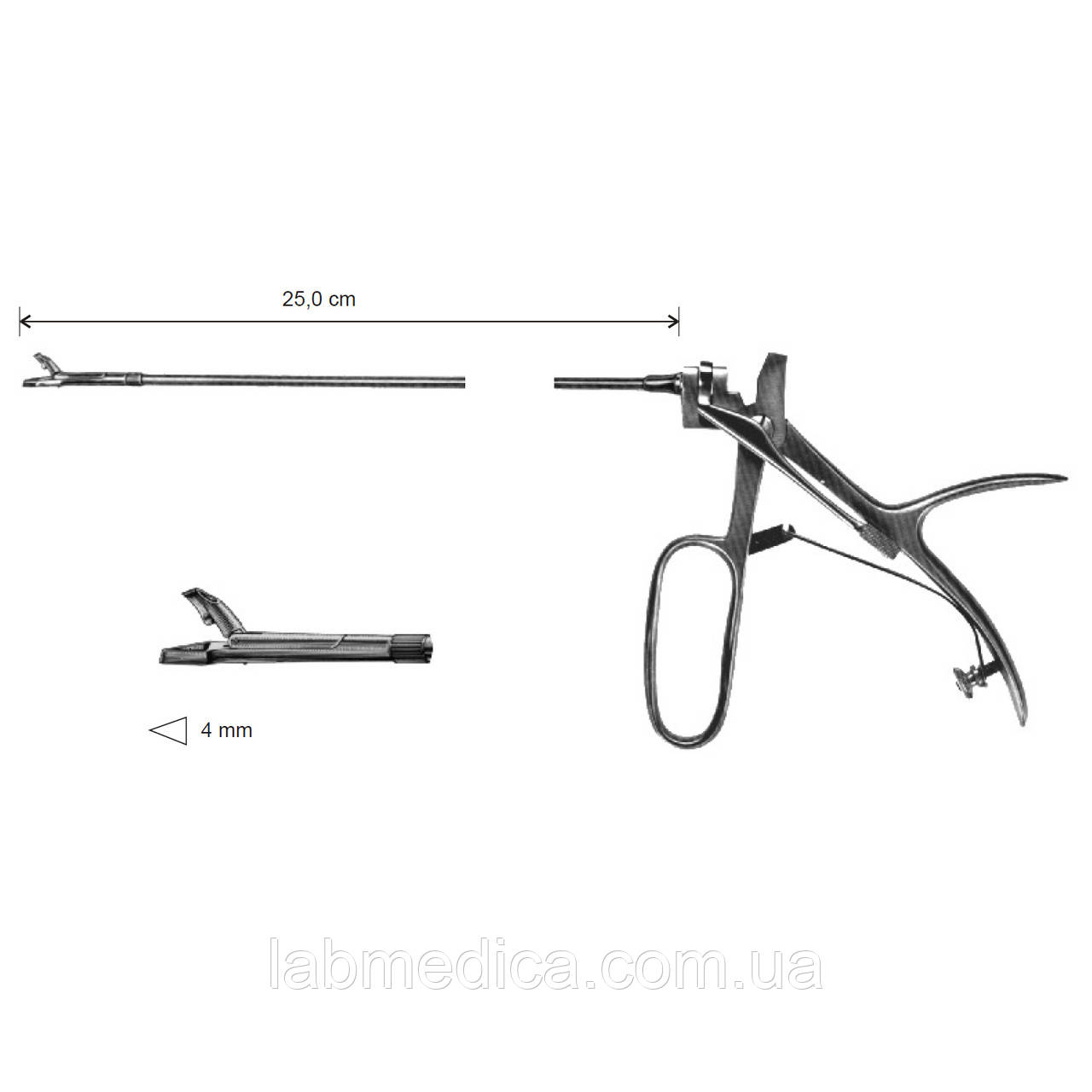 Щипці для біопсії по Schuhmacher комплект. Довжина дула 25 см, робоча частина 4 мм SURGIWELOMED, фото 1