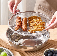 Миска для кухні на з нержавіючої сталі з ситом, просушивати овочі, фрукти та ягод і іншеи