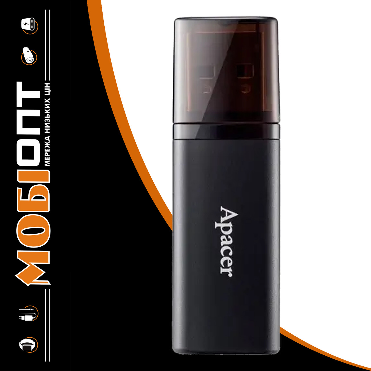 USB Flash 32GB 3.1 Apacer AH25B black, фото 1