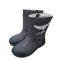 Теплые валенки из натурального плотноспресованного войлока на меху с защитой пятки и носка