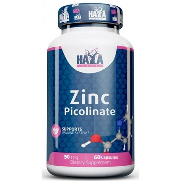 Мінерали Haya Labs Zinc Picolinate 50 mg / 60 Caps, фото 1
