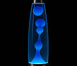 Лава лампа 41 см синя, корпус металевий, фото 6